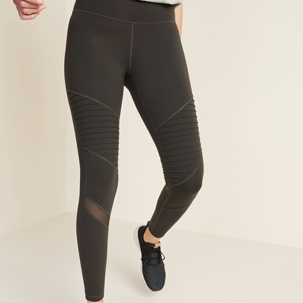 Old Navy Dark Grey Leggings High-Waisted Stretchy Legging Ladies Pants